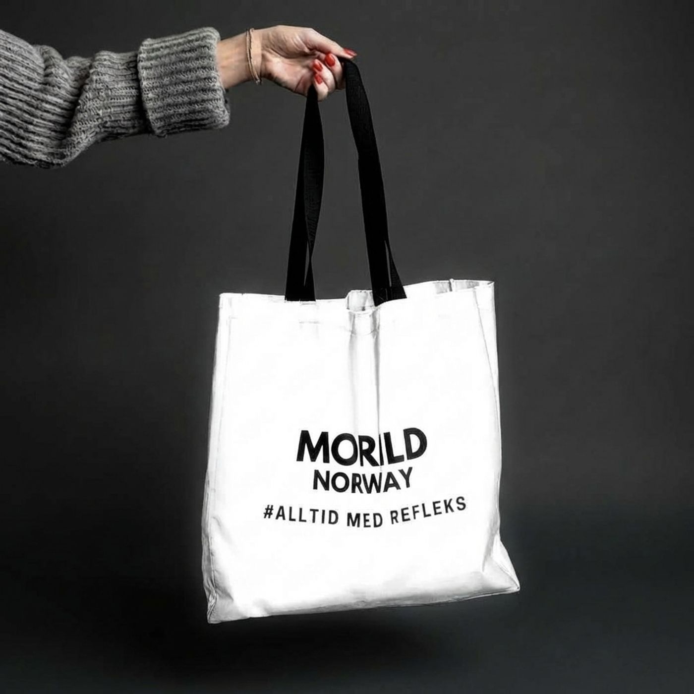 Morild Logo Shopping Bag, sølv