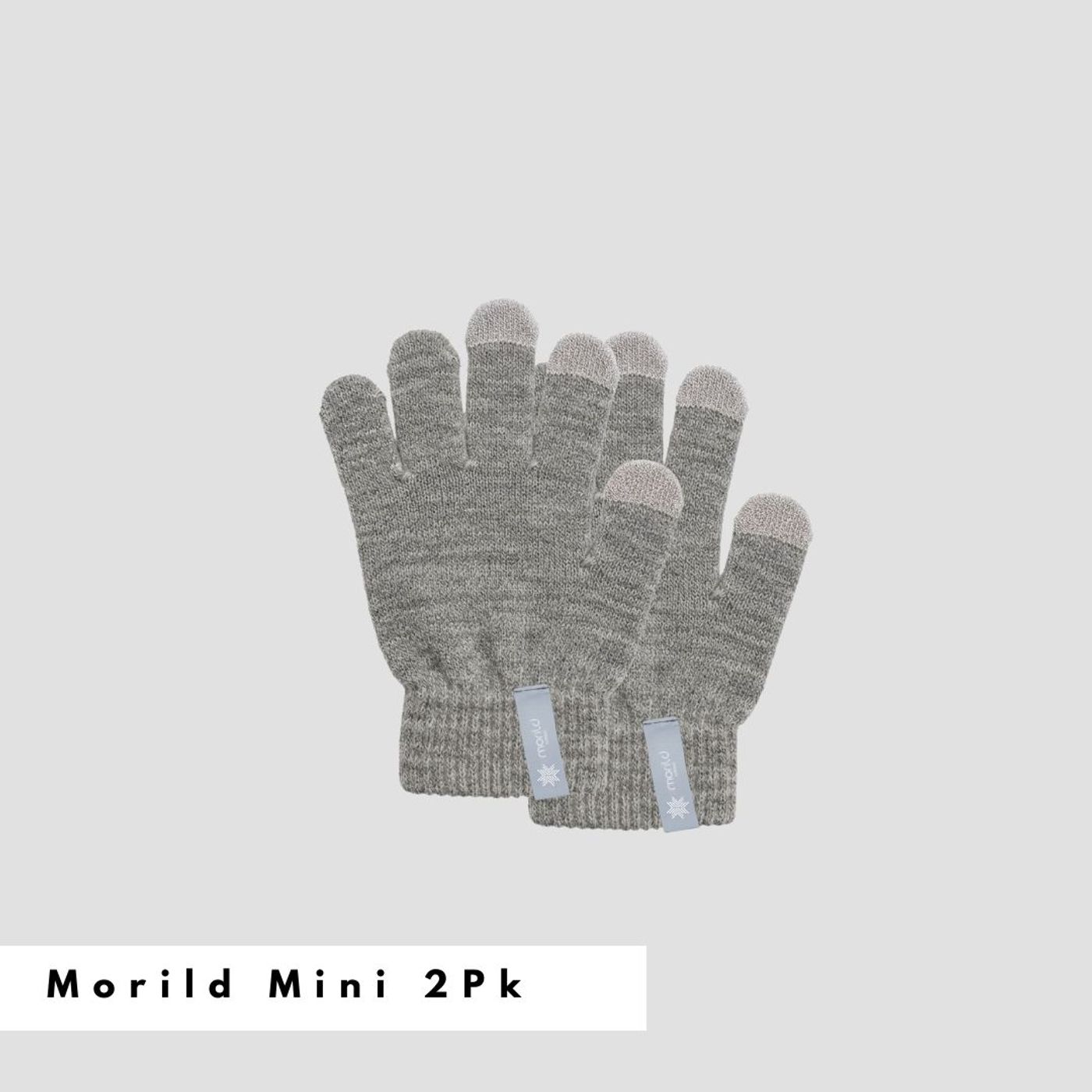 Morild Mini Magic votter 2-pk med refleks, grå