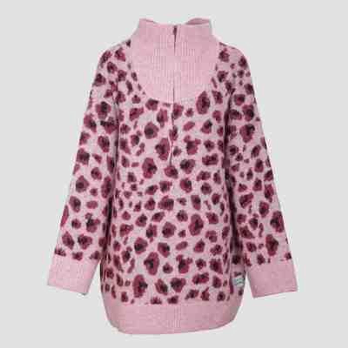 Morild Leo Zip Knit med refleks, rosa