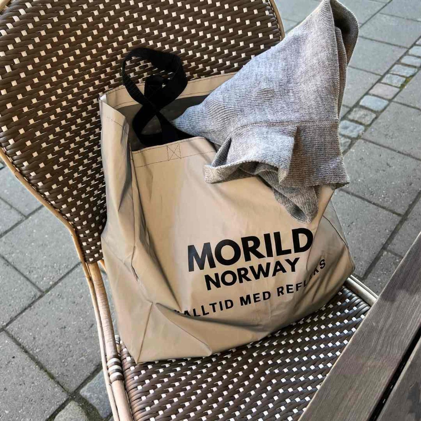 Morild Logo Shopping Bag, sølv