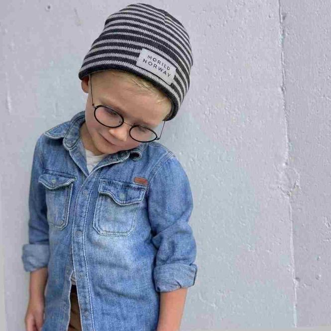Hovedbilde Morild Refleks stripe lue med refleks, sort