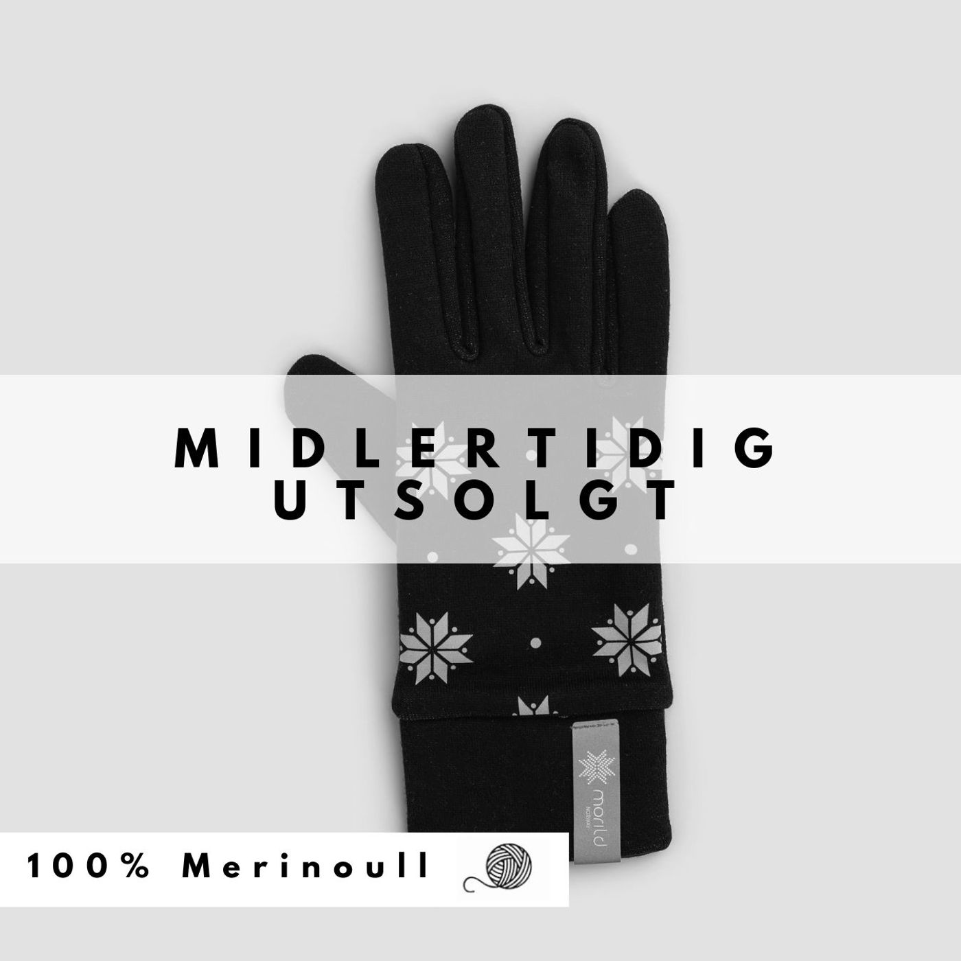 Morild Krystall hansker med refleks, sort