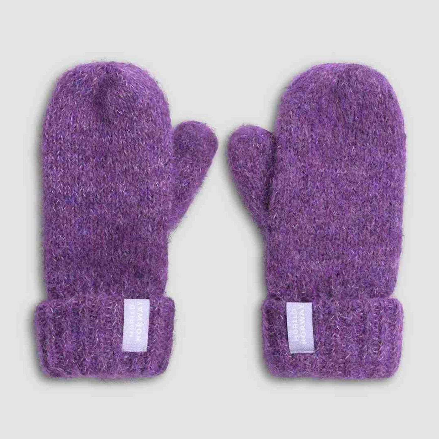 Morild Bibbi Fleece Votter med refleks, plommelilla