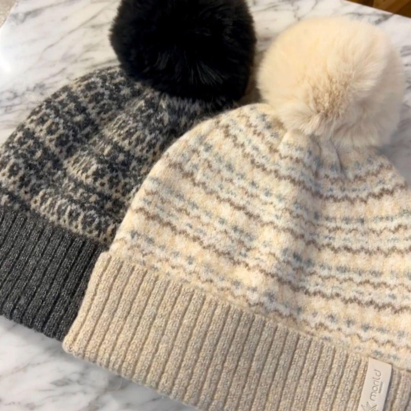 Morild Twist Jaquard Lue med refleks, grå