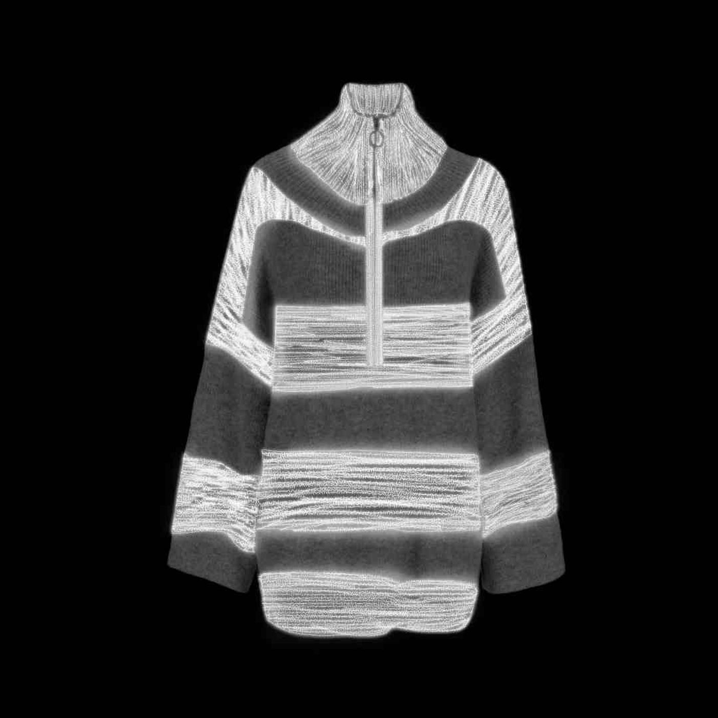 Morild Mica Zip Knit med refleks, sand