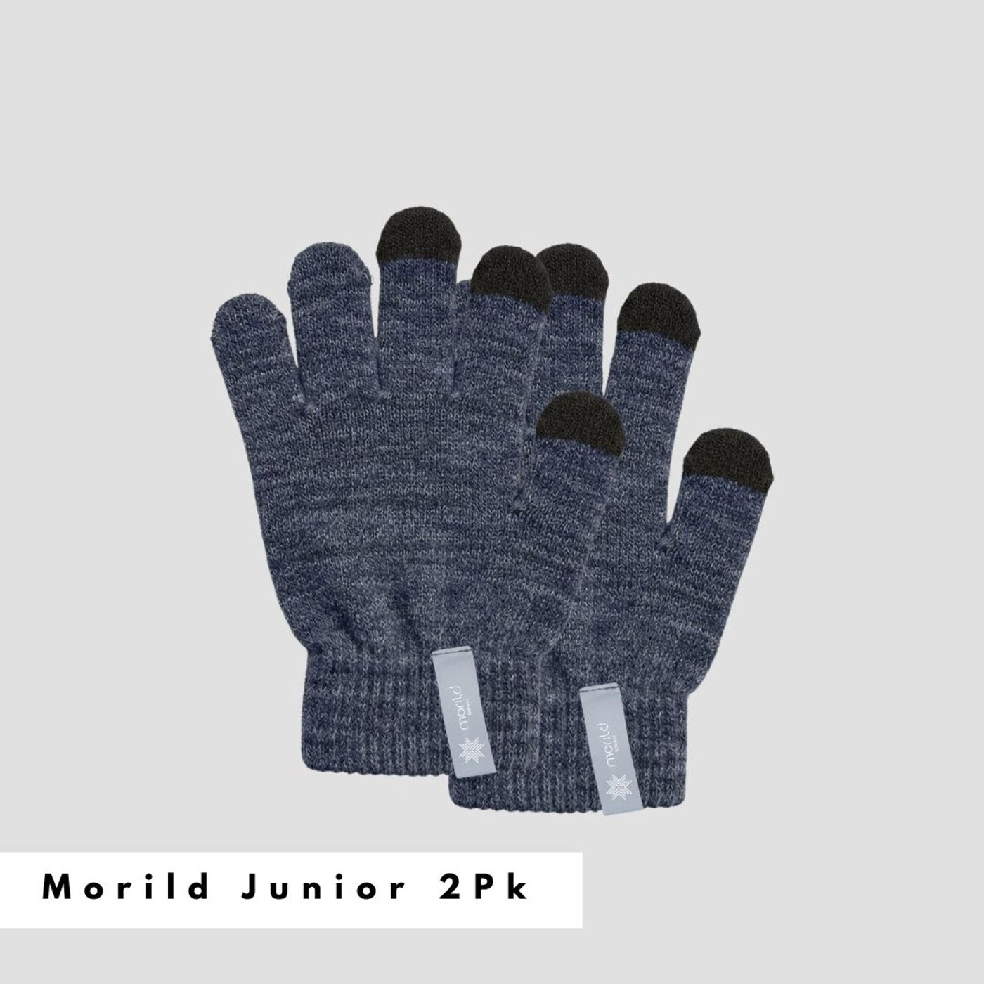 Morild Magic fingervanter Junior 2-pk med refleks, blå