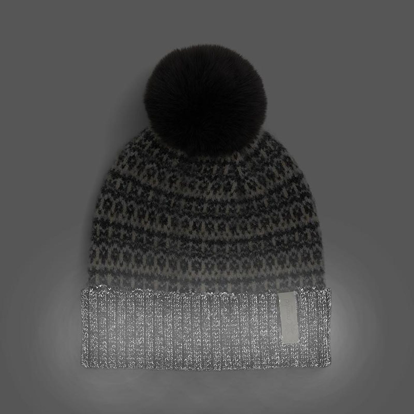 Morild Twist Jaquard Lue med refleks, grå