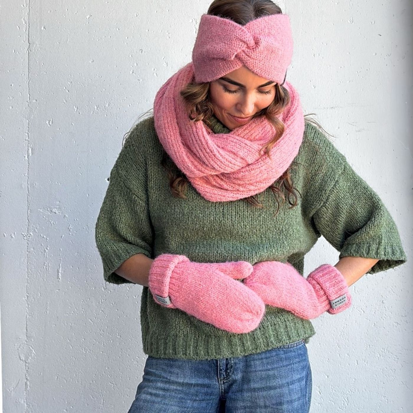 Morild Bibbi Velour Votter med refleks, pink