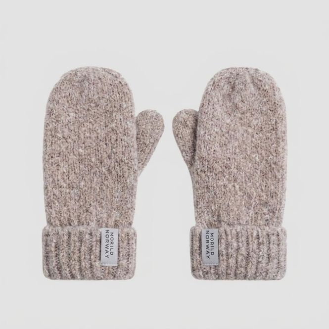 Hovedbilde Morild Bibbi Velour Votter med refleks, sand