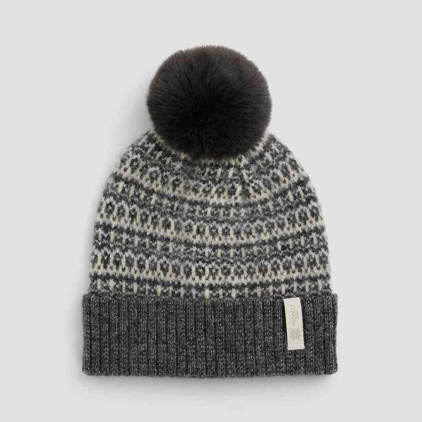 Morild Twist Jaquard Lue med refleks, grå