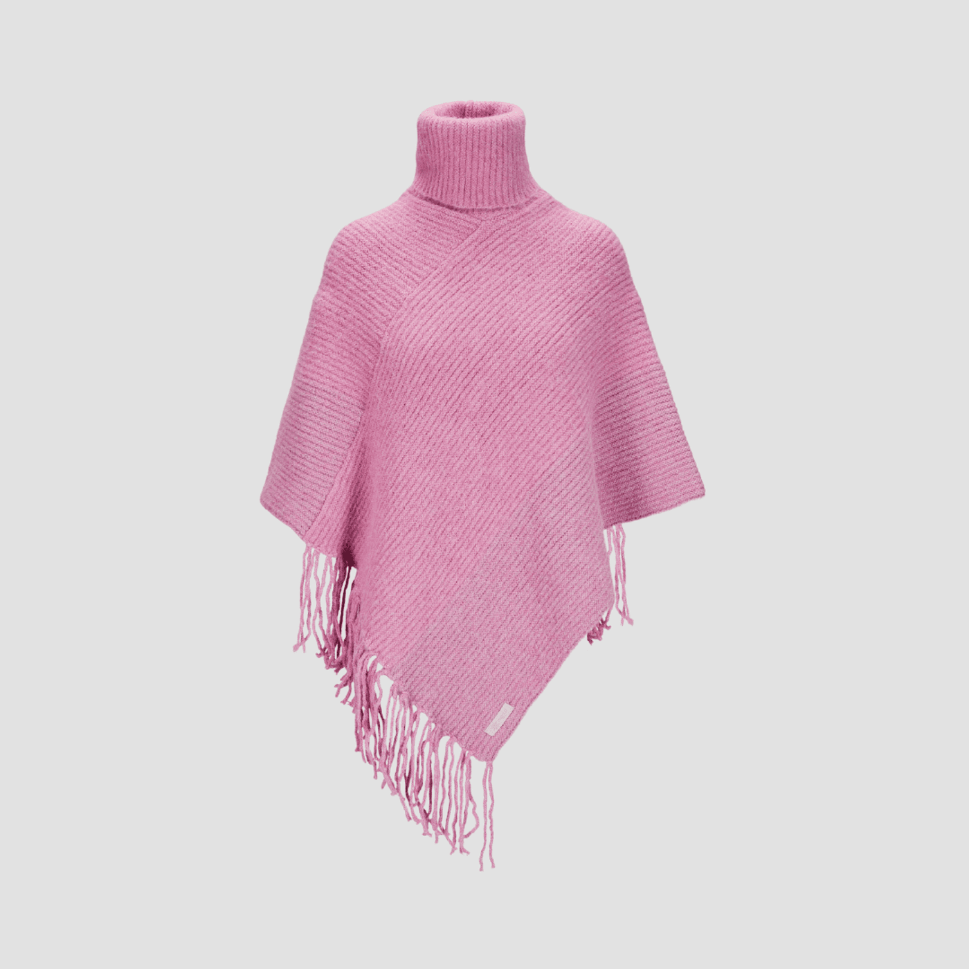 Morild  Fringe Poncho med refleks, pale pink