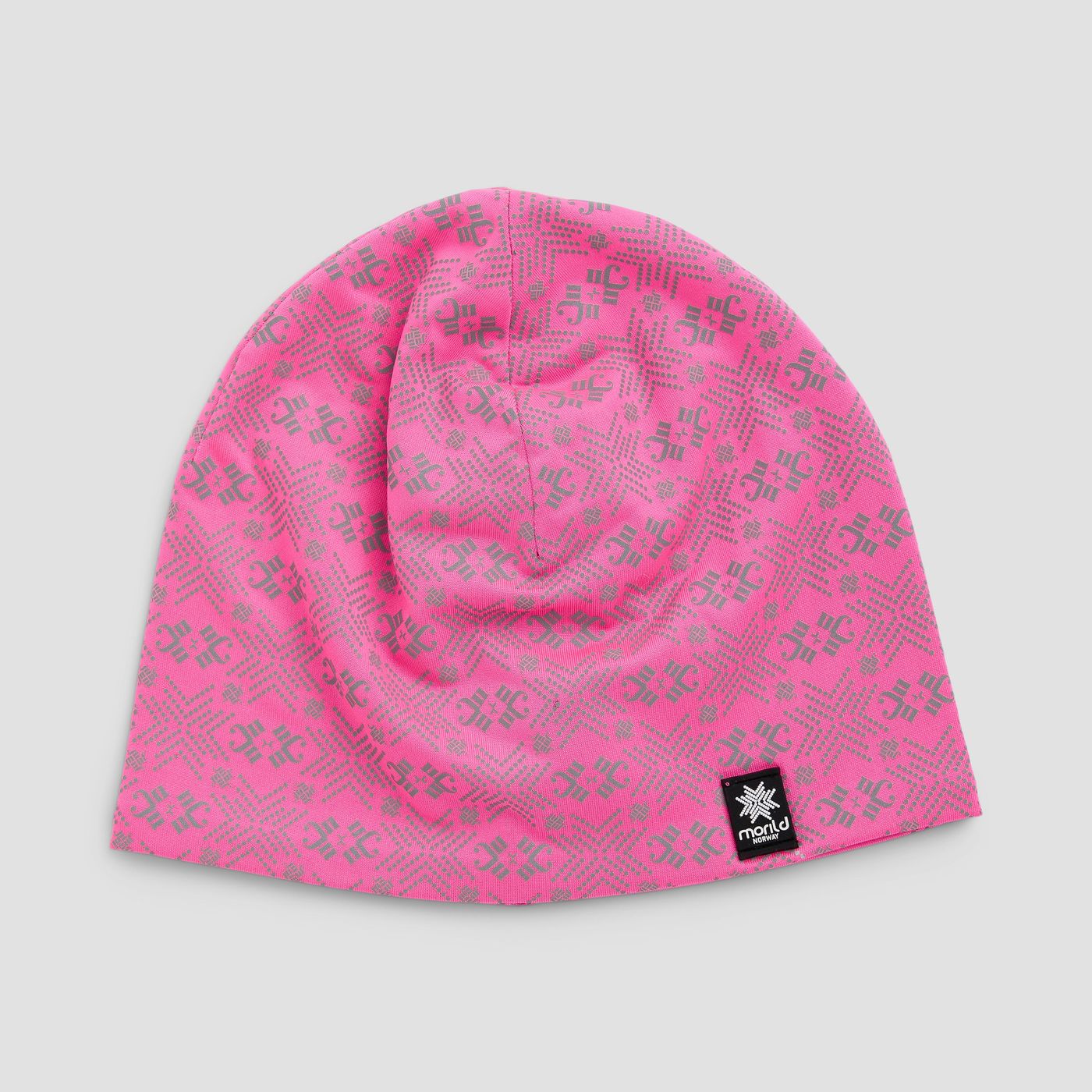 Morild Glitre resirkulert lue med refleks, neon rosa